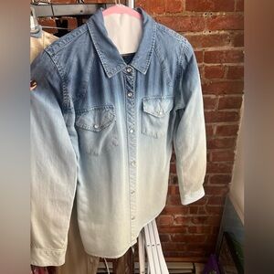 Rails Marlowe ombre Denim long sleeve Shirt size S
